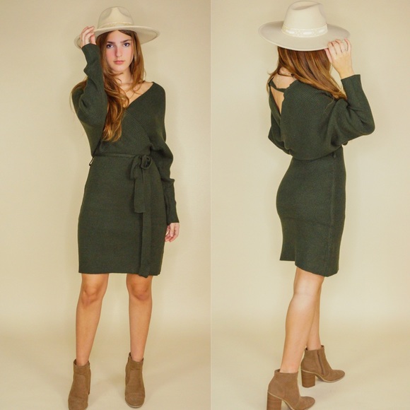 π The Kate Sweater Wrap Dress - Picture 2 of 3